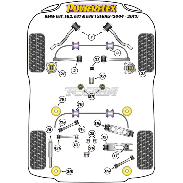 Powerflex Road Series Jack Pad Adaptor BMW 1 Series E81 E82 E87 E88 04-13