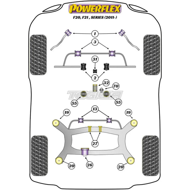Powerflex Road Series Jack Pad Adaptor BMW 1 Series F20 F21 RWD 11-19