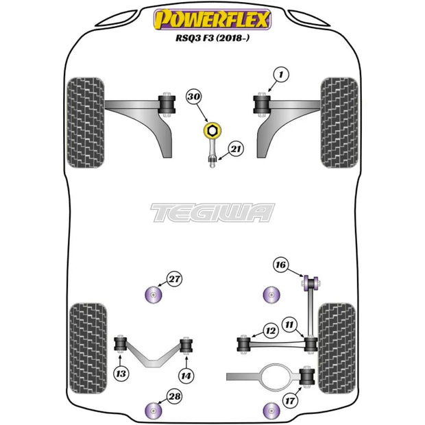 Powerflex Road Series Lower Engine Mount Insert Large Track Use Audi Q3 RSQ3 F3 18+