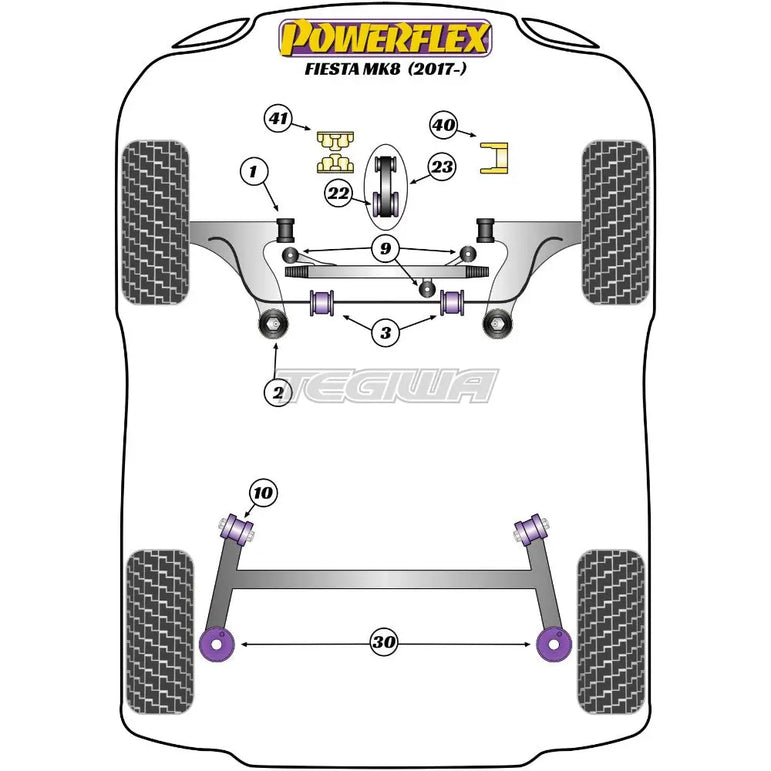 Powerflex Road Series Lower Torque Mount Fast Road/Track Ford Fiesta MK8 8.5 Inc ST 17+
