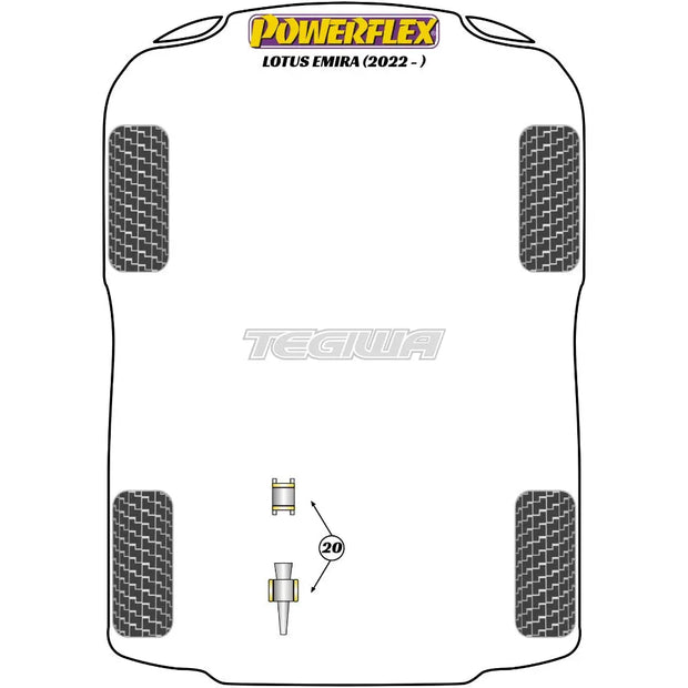 Powerflex Road Series PowerAlign Wheel Mounting Guide Pin Lotus Emira 22+