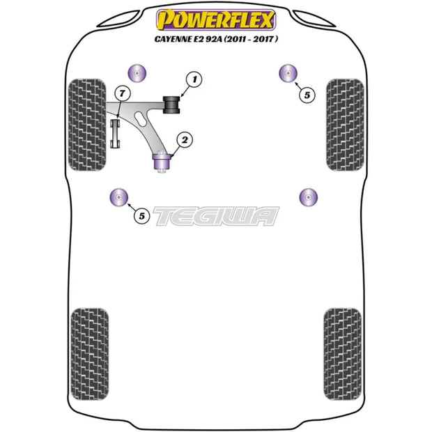 Powerflex Road Series PowerAlign Wheel Mounting Guide Pin Porsche Cayenne E2 958 958.2 92A 11-17