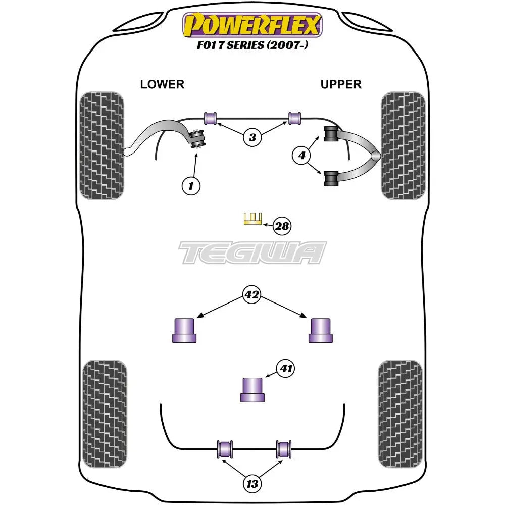 Powerflex Road Series Rear Anti-Roll Bar Bush 15mm BMW 7 Series F01 F02 F03 F04 08-15