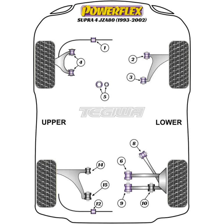 Powerflex Road Series Rear Trailing Arm Front Bush Toyota Supra Mk4 JZA80 93-02