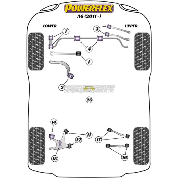 Powerflex Road Series Transmission Mount Insert Audi A6 S6 RS6 C7 11-18