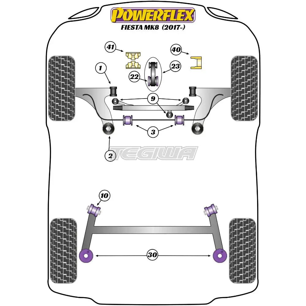 Powerflex Road Series Upper Engine Mount Insert Ford Fiesta MK8 8.5 Inc ST 17+