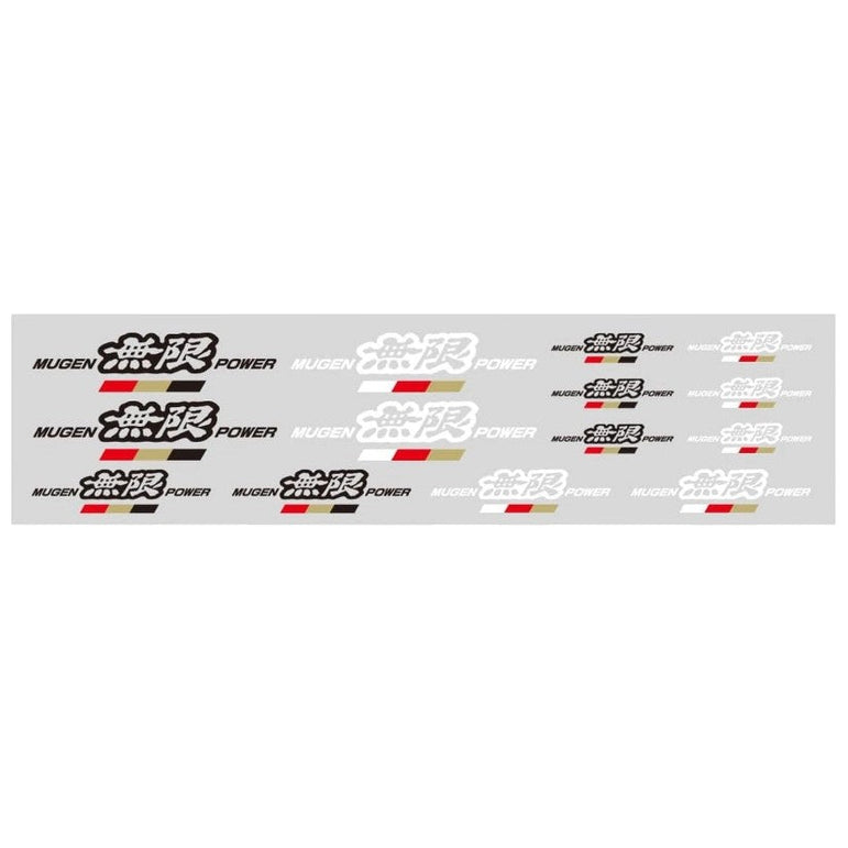 Mugen Power Stickers Set Black And White
