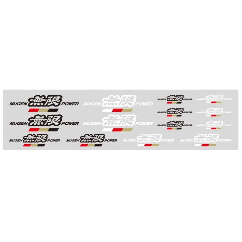 Mugen Power Stickers Set Black And White
