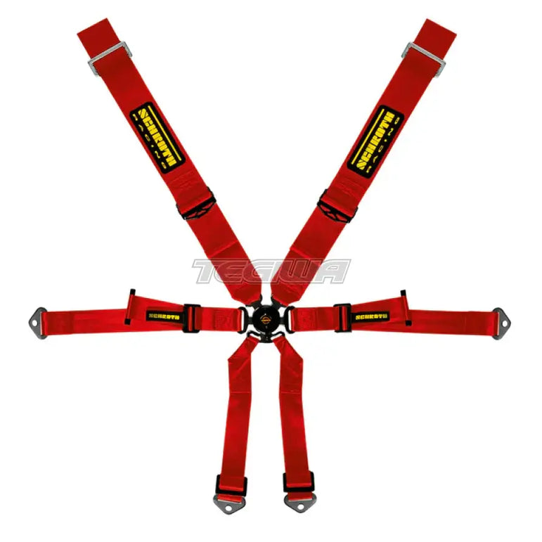 Schroth 6 Point 3X2 Oem Porsche 991 Harness Red Harnesses