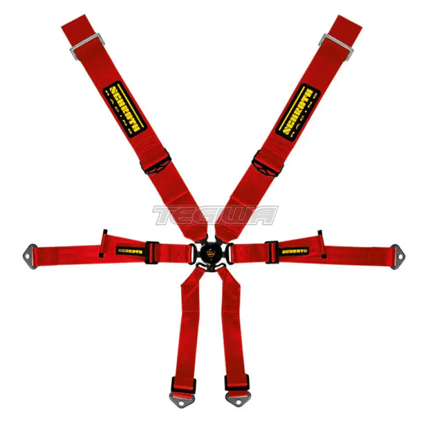 Schroth 6 Point 3X2 Oem Porsche 991 Harness Red Harnesses