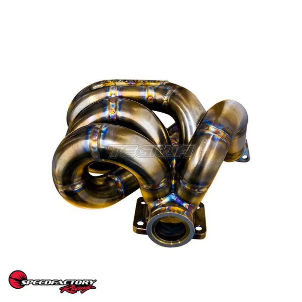 Speedfactory Bottom Mount Turbo Manifold, Honda D Series,  T3 Flange w 44-46mm V-Band WG