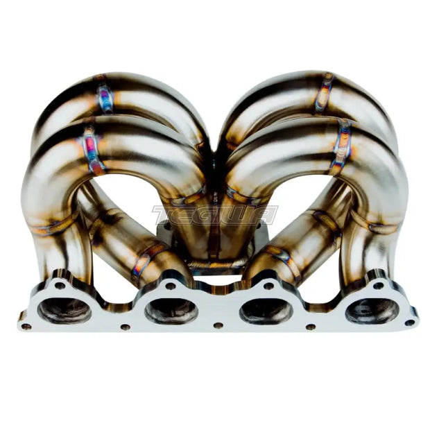 SpeedFactory Stainless Steel Turbo Manifold Ram Horn Style Honda B-Series T4 Flange w 44-46mm V-Band WG