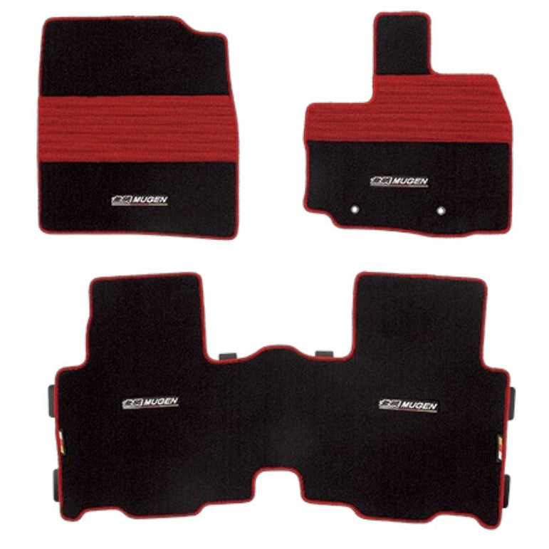 Mugen Sports Mat Set Black and Red Honda N-Van J1-2 18-25