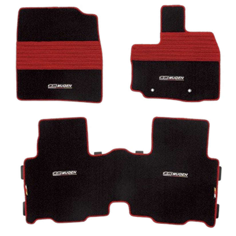 Mugen Sports Mat Set Black and Red Honda N-Van J1-2 18-25