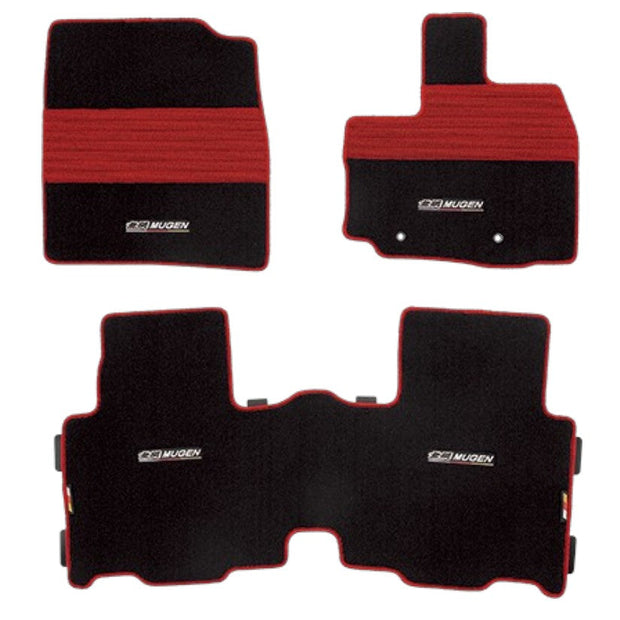 Mugen Sports Mat Set Black and Red Honda N-Van J1-2 18-25