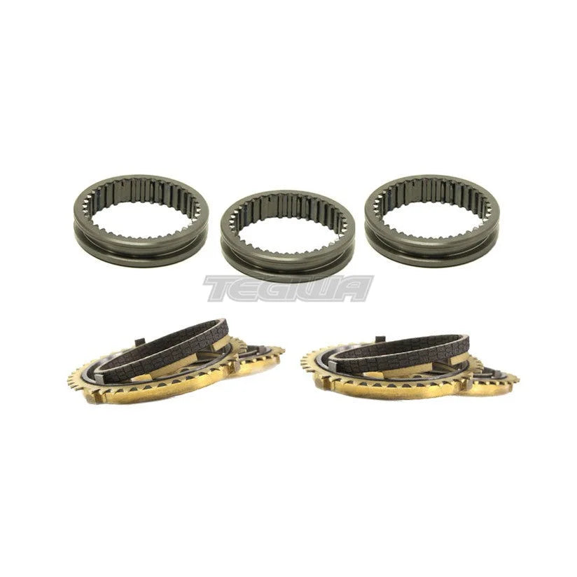Synchrotech Carbon Synchro Sleeve Set Honda Civic CR-X EF 89-91 B16 A1 J1 Y2