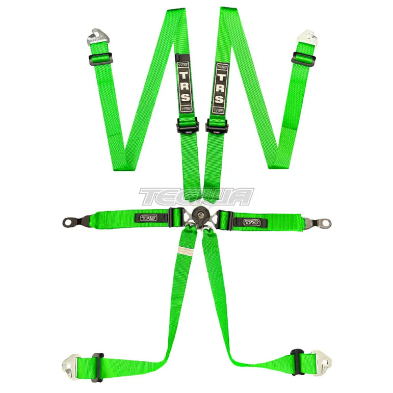 Trs Porsche Pro Quick Adjuster 2In 6 Point Ultralite Fia Harness Green Harnesses