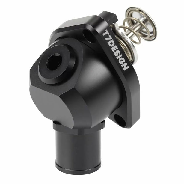 T7Design Honda K24 K20Z4 Swivel Neck Thermostat Housing (68c) - Black