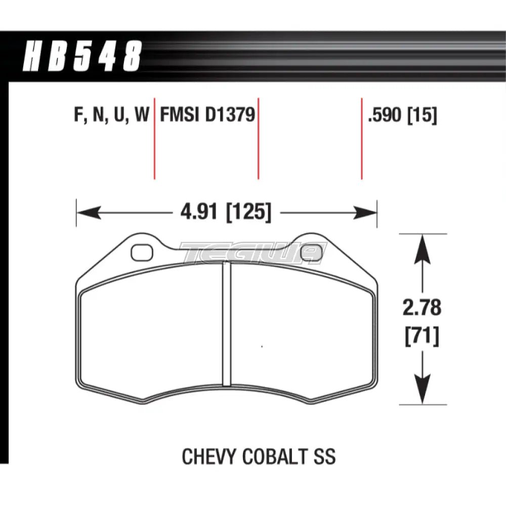HAWK Performance DTC-30 Motorsports Brake Pads Front - HB548W.510 - Image 2