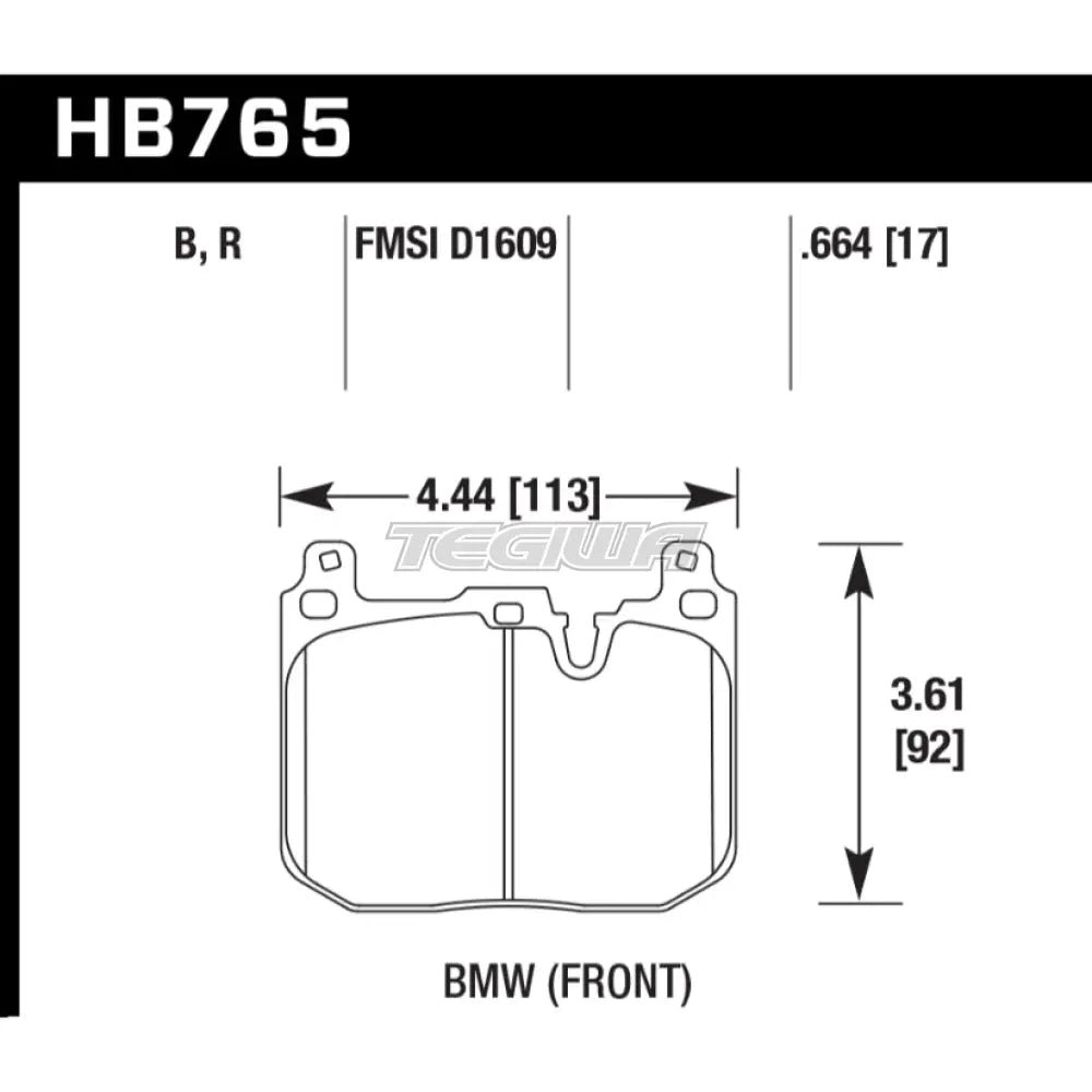 hawk-performance-dtc-60-motorsports-brake-pads-front-hb765g-664-409.jpg HAWK Performance DTC-60 Motorsports Brake Pads Front - HB765G.664 - Image 2