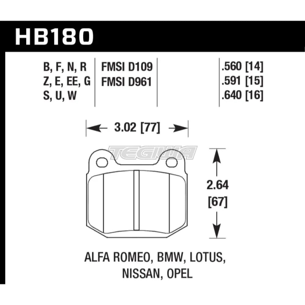 hawk-performance-dtc-60-motorsports-brake-pads-rear-hb180g-640-100.jpg HAWK Performance DTC-60 Motorsports Brake Pads Rear - HB180G.640 - Image 2