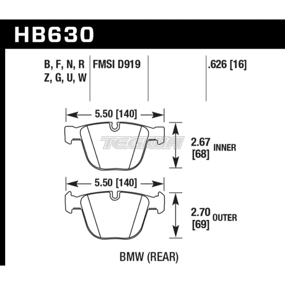 hawk-performance-dtc-60-motorsports-brake-pads-rear-hb630g-626-468.jpg HAWK Performance DTC-60 Motorsports Brake Pads Rear - HB630G.626 - Image 2