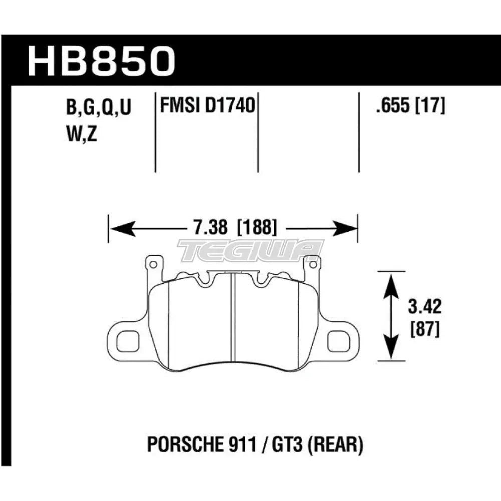 hawk-performance-dtc-60-motorsports-brake-pads-rear-hb850g-655-928.jpg HAWK Performance DTC-60 Motorsports Brake Pads Rear - HB850G.655 - Image 2