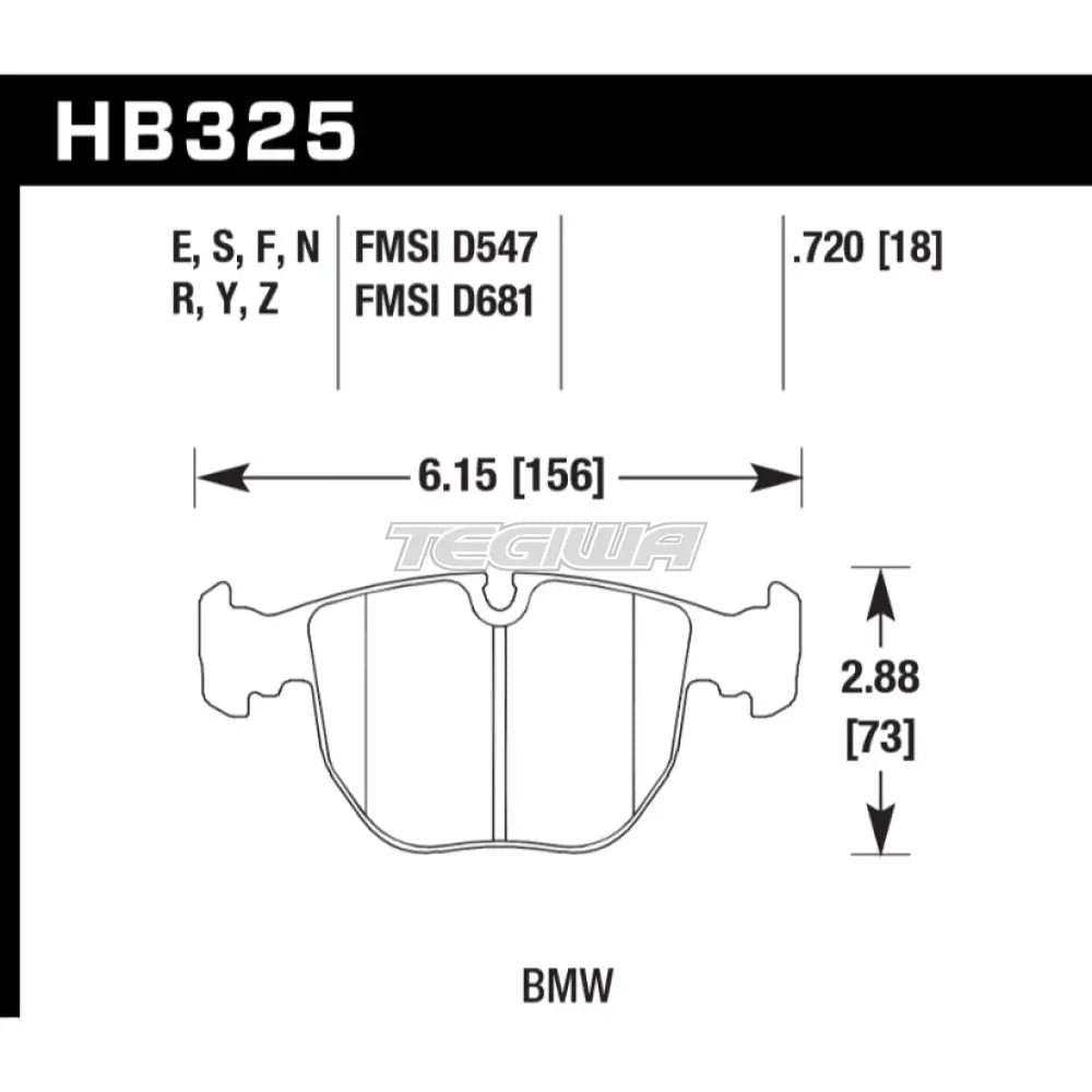 hawk-performance-hp-plus-road-and-track-brake-pads-front-hb325n-720-567.jpg HAWK Performance HP Plus Road and Track Brake Pads Front - HB325N.720 - Image 2
