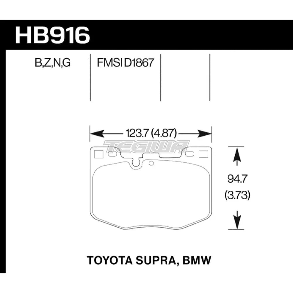 hawk-performance-hp-plus-road-and-track-brake-pads-front-hb916n-740-786.jpg HAWK Performance HP Plus Road and Track Brake Pads Front - HB916N.740 - Image 2