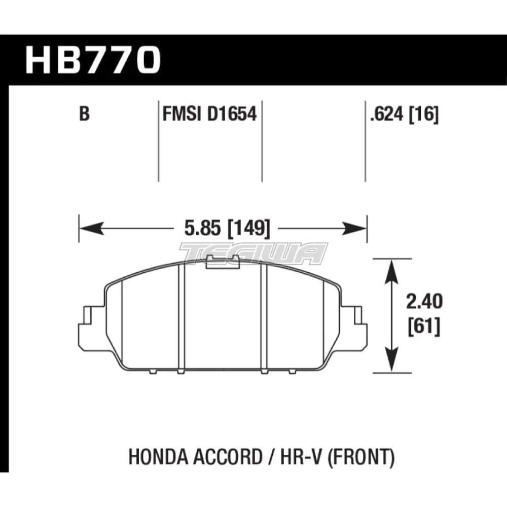HAWK Performance HPS 5.0 High Performance Street Brake Pads Front - HB770B.624 - Image 2