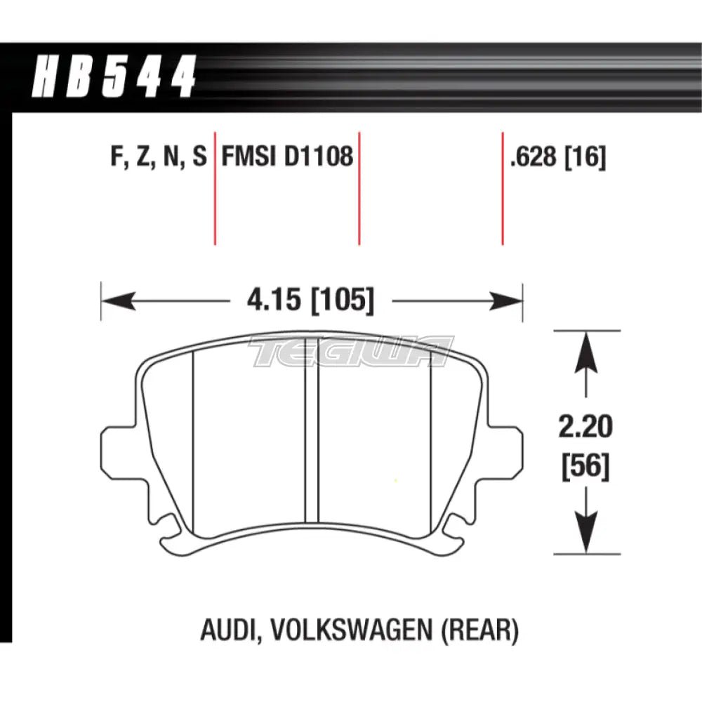 hawk-performance-hps-5-0-high-street-brake-pads-rear-hb544b-628-795.jpg HAWK Performance HPS 5.0 High Performance Street Brake Pads Rear - HB544B.628 - Image 2