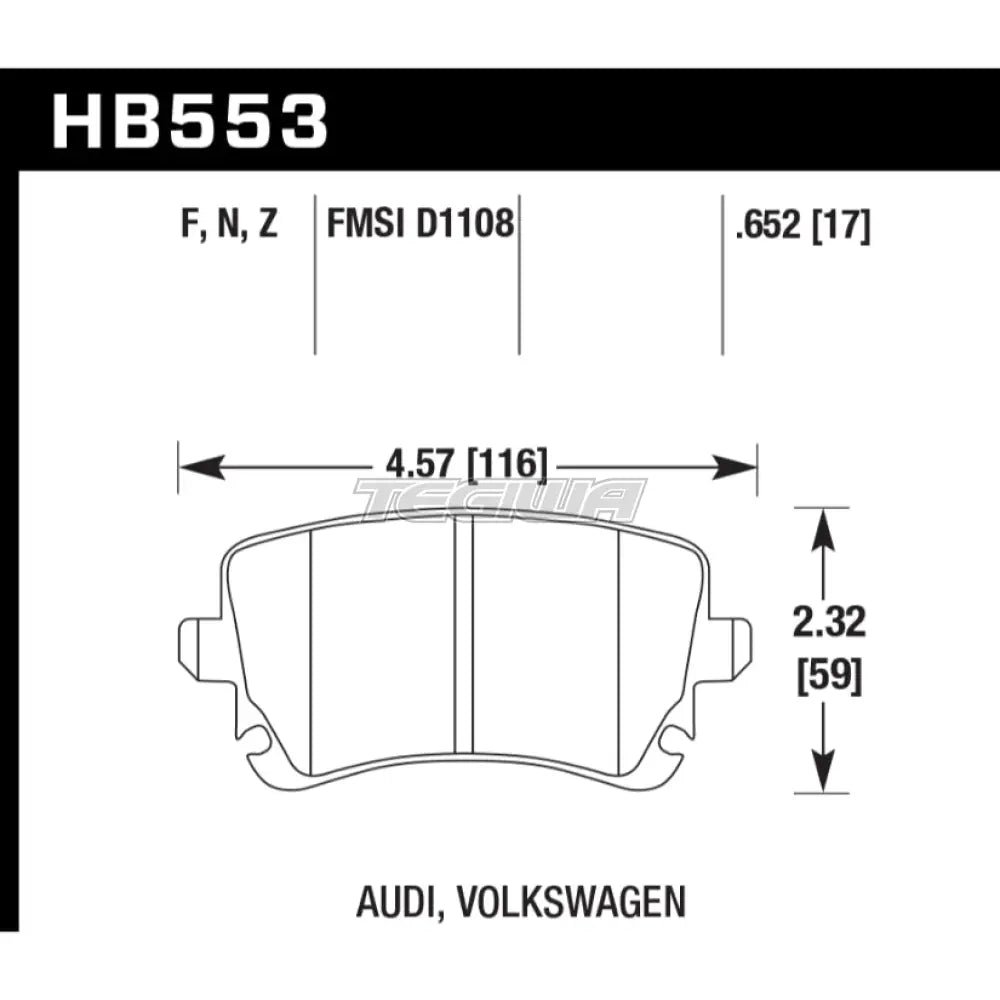 hawk-performance-hps-5-0-high-street-brake-pads-rear-hb553b-652-165.jpg HAWK Performance HPS 5.0 High Performance Street Brake Pads Rear - HB553B.652 - Image 2