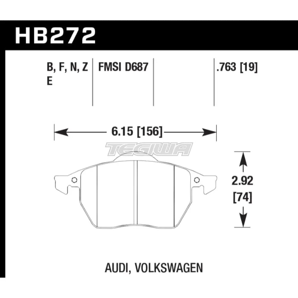 hawk-performance-pc-ceramic-street-brake-pads-front-hb272z-763-659.jpg HAWK Performance PC Performance Ceramic Street Brake Pads Front - HB272Z.763 - Image 2