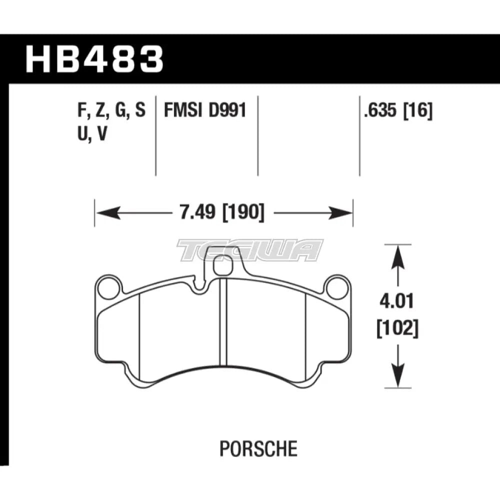 hawk-performance-pc-ceramic-street-brake-pads-front-hb483z-635-730.jpg HAWK Performance PC Performance Ceramic Street Brake Pads Front - HB483Z.635 - Image 2