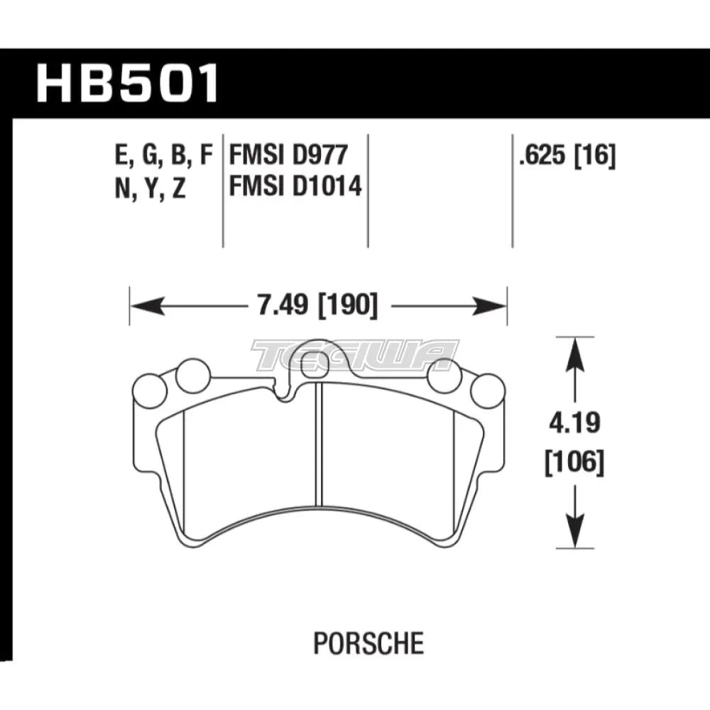 hawk-performance-pc-ceramic-street-brake-pads-front-hb501z-625-303.jpg HAWK Performance PC Performance Ceramic Street Brake Pads Front - HB501Z.625 - Image 2