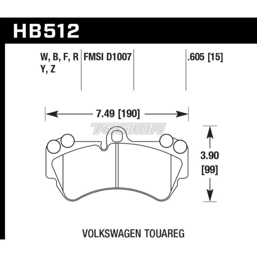 hawk-performance-pc-ceramic-street-brake-pads-front-hb512z-605-578.jpg HAWK Performance PC Performance Ceramic Street Brake Pads Front - HB512Z.605 - Image 2