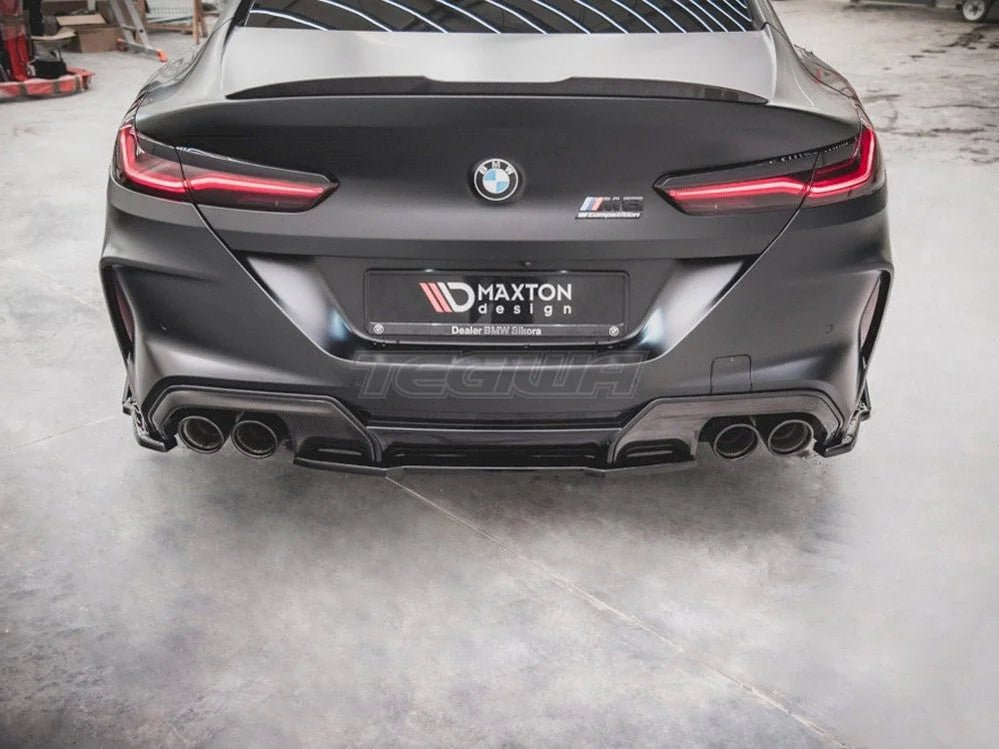 maxton-design-central-rear-splitter-bmw-m8-gran-coupe-f93-2019-gloss-black-splitters-skirts-diffusers-367.jpg Maxton Design Central Rear Splitter BMW M8 GRAN Coupe F93 2019- - Image 2