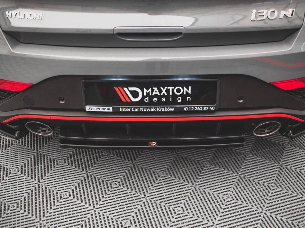 maxton-design-central-rear-splitter-for-hyundai-i30-n-hatchback-mk3-facelift-2020-splitters-skirts-diffusers-697.jpg Maxton Design Central Rear Splitter For Hyundai I30 N Hatchback MK3 Facelift 2020- - Image 3