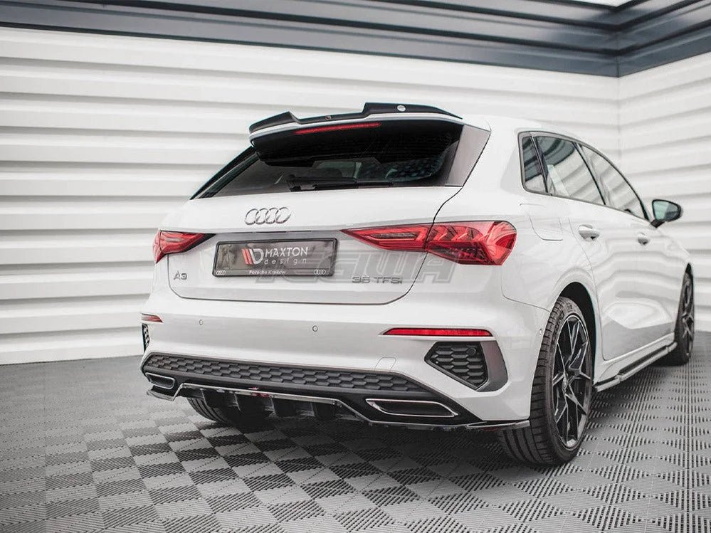 maxton-design-central-rear-splitter-vertical-bars-audi-a3-s-line-sportback-8y-2020-gloss-black-splitters-skirts-diffusers-565.jpg Maxton Design Central Rear Splitter Vertical Bars Audi A3 S-line Sportback 8Y 2020- - Image 2