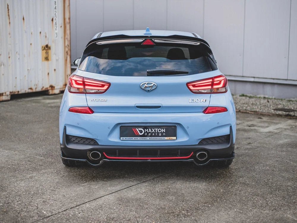maxton-design-central-rear-splitter-with-vertical-bars-hyundai-i30-n-mk3-hatchback-17-20-gloss-black-splitters-skirts-diffusers-206.jpg Maxton Design Central Rear Splitter With Vertical Bars Hyundai I30 N MK3 Hatchback 17-20 - Image 4