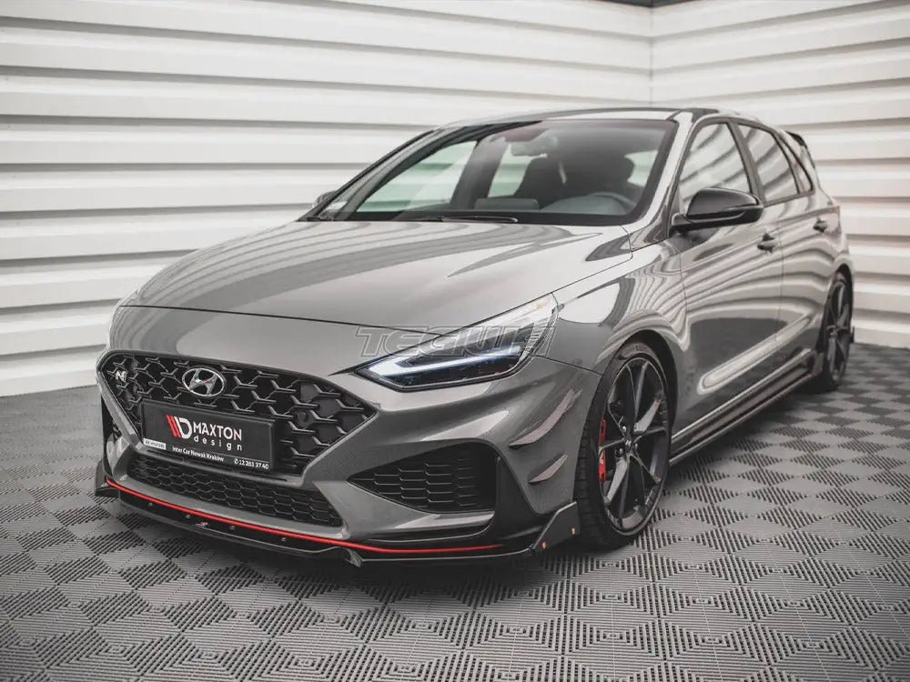 Maxton Design Front Splitter +flaps V.1 Hyundai I30 N Hatchback fastback MK3 Facelift 2020- - Image 2
