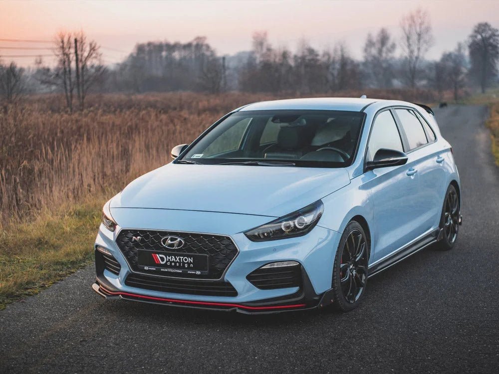 Maxton Design Front Splitter +flaps V6 Hyundai I30 N MK3 Hatchback fastback 01-20 - Image 2