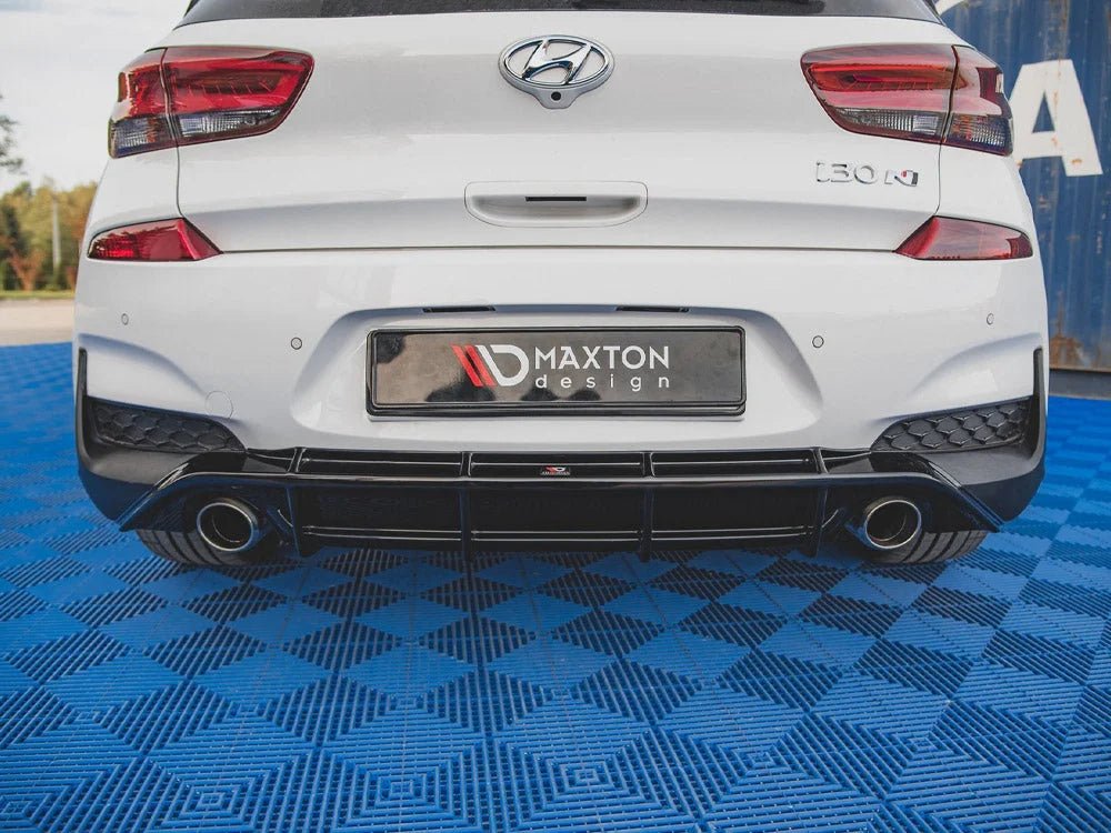 maxton-design-rear-valance-v3-hyundai-i30-n-mk3-hatchback-17-20-gloss-black-splitters-skirts-diffusers-376.jpg Maxton Design Rear Valance V3 Hyundai I30 N MK3 Hatchback 17-20 - Image 3