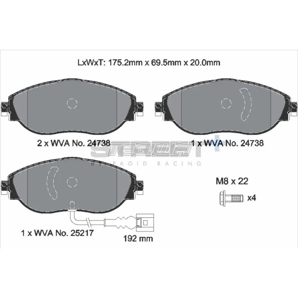 pagid-street-brake-pads-audi-rs3-8y-quattro-21-front-t8192sp2001-131.jpg Pagid Street+ Brake Pads Audi RS3 8Y Quattro 21+ Front - T8192SP2001 - Image 3