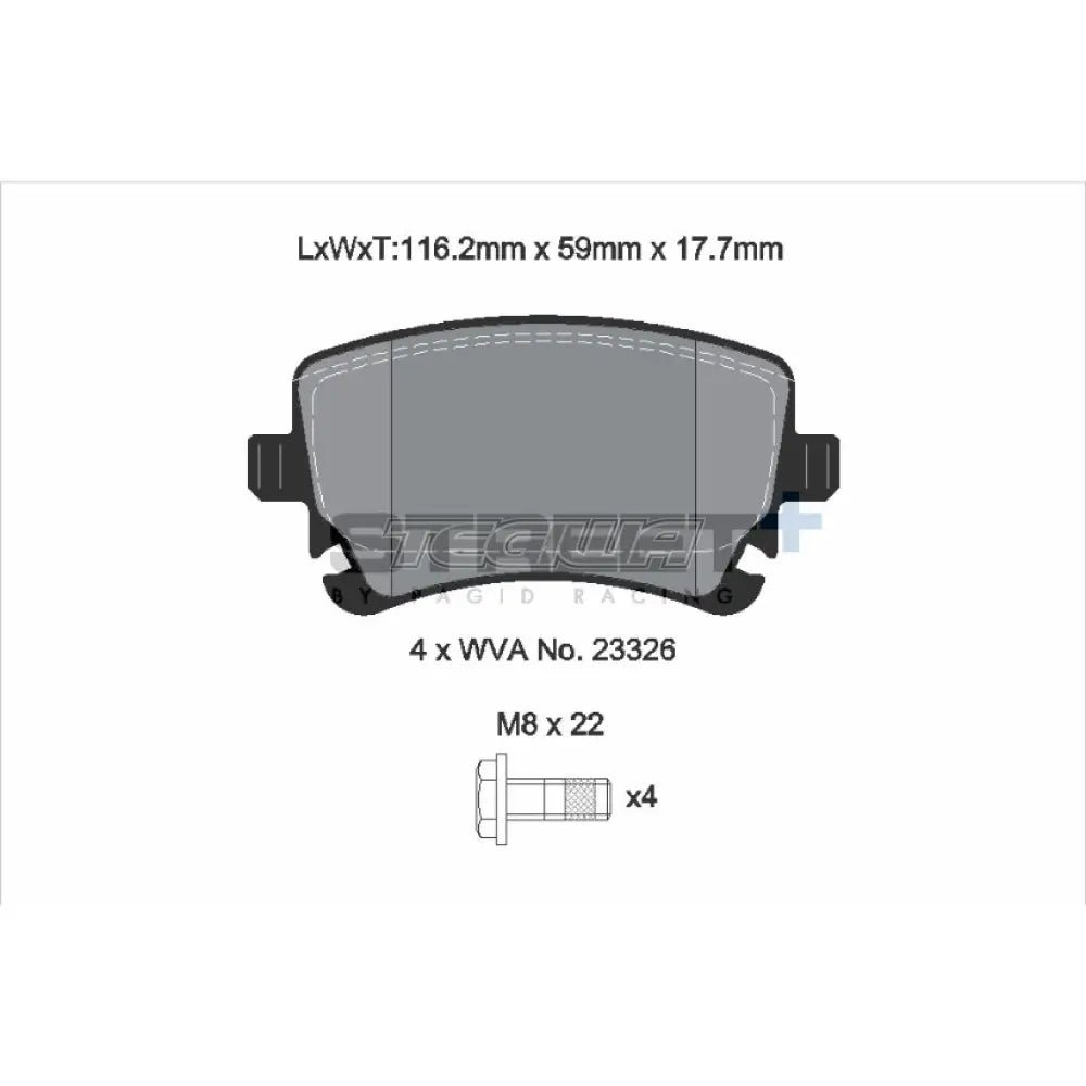 pagid-street-brake-pads-audi-s4-b7-quattro-04-09-rear-153.jpg Pagid Street+ Brake Pads Audi S4 B7 Quattro 04-09 Rear - Image 3