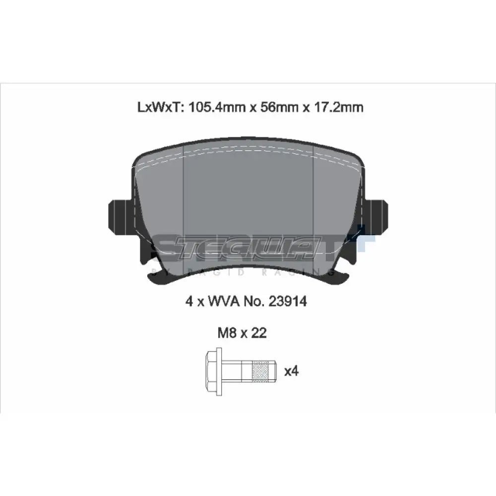 pagid-street-brake-pads-seat-leon-cupra-r-1p1-09-12-rear-584.jpg Pagid Street+ Brake Pads Seat Leon Cupra R 1P1 09-12 Rear - Image 3