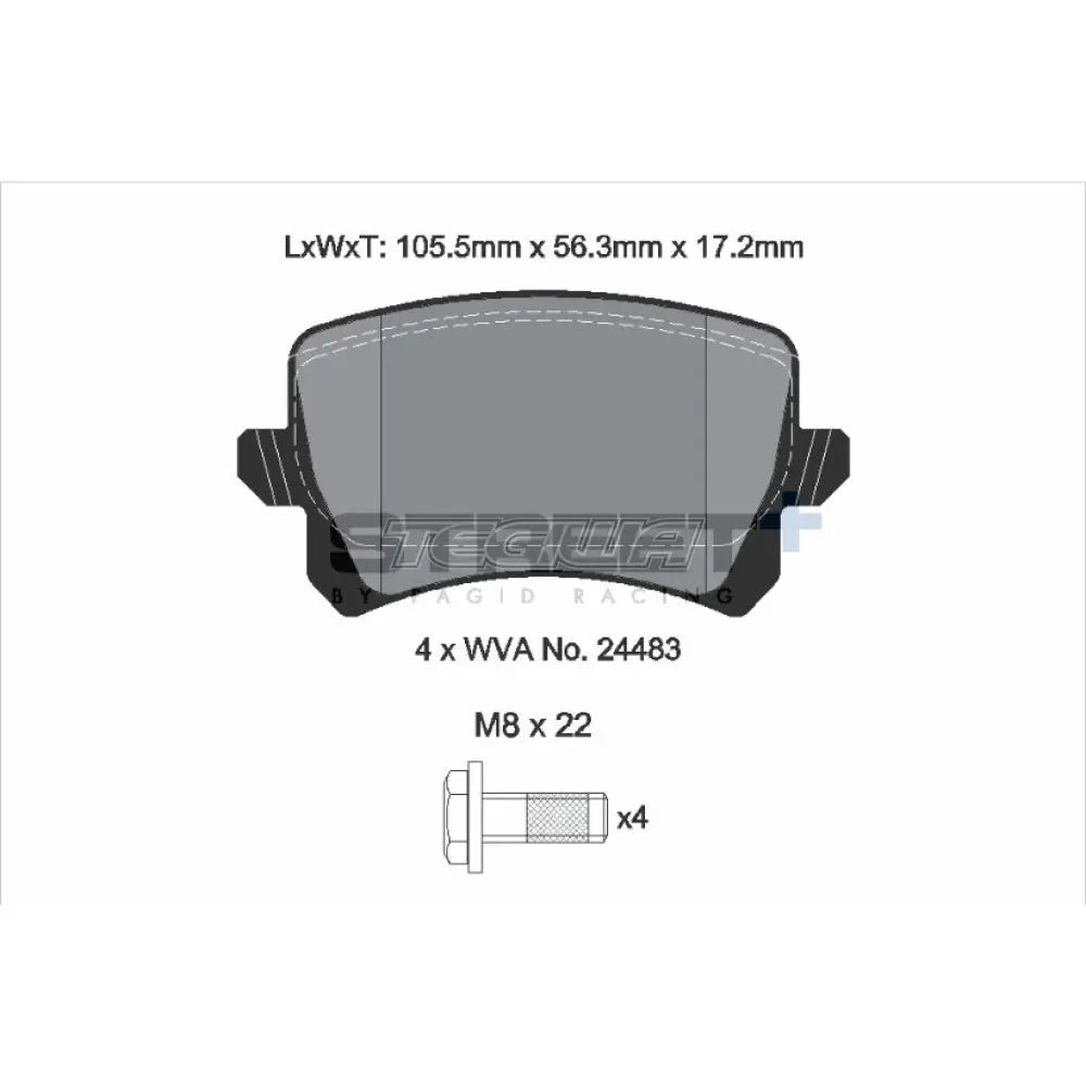 pagid-street-brake-pads-volkswagen-golf-mk5-gti-04-09-rear-t8075sp2001-318.jpg Pagid Street+ Brake Pads Volkswagen Golf MK5 GTI 04-09 Rear - T8075SP2001 - Image 3
