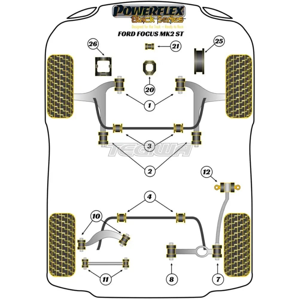 powerflex-black-series-front-wishbone-rear-bush-anti-lift-inc-caster-offset-ford-focus-mk2-st-rs-05-10-bushes-160.jpg Powerflex Black Series Front Wishbone Rear Bush Anti-Lift Inc Caster Offset Ford Focus Mk2 Inc ST Inc RS 05-10 - Image 2