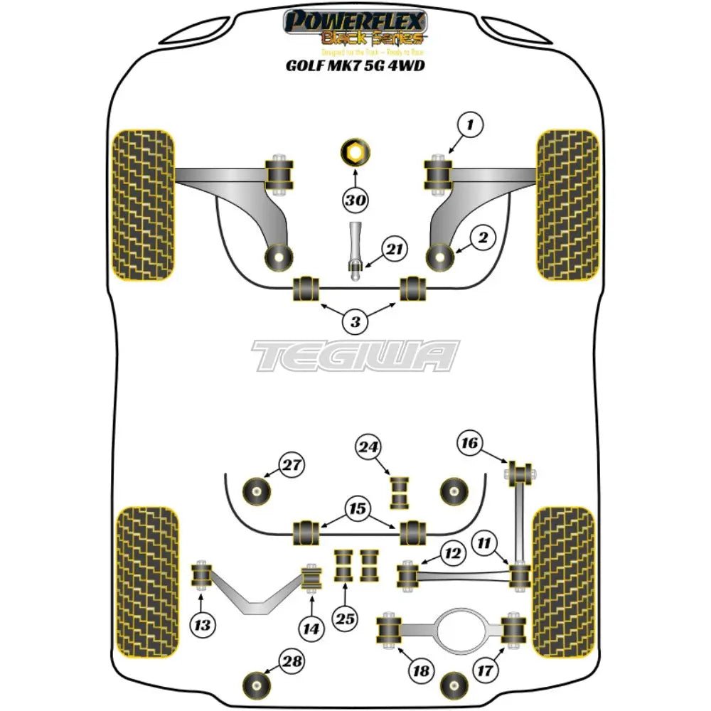 powerflex-black-series-rear-diff-front-mounting-bush-volkswagen-golf-mk7-5g-4wd-inc-r-12-19-gearbox-mounts-616.jpg Powerflex Black Series Rear Diff Front Mounting Bush Volkswagen Golf MK7 5G 4WD Inc R 12-19 - Image 2