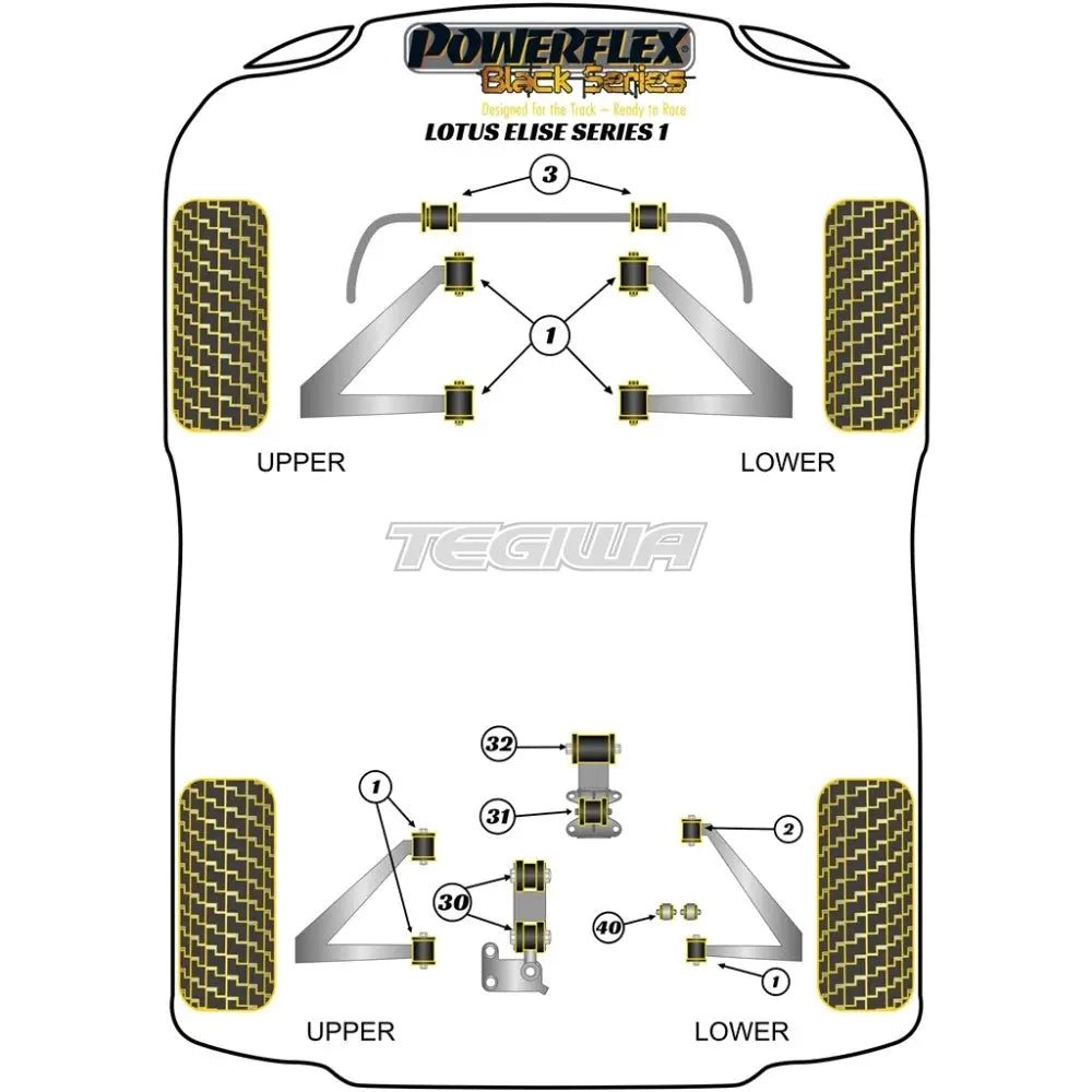 powerflex-black-series-upper-engine-mount-steady-bush-lotus-elise-1-96-21-mounts-571.jpg Powerflex Black Series Upper Engine Mount Steady Bush Lotus Elise Series 1 96-21 - Image 2
